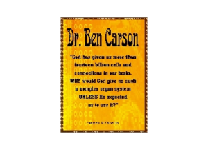 B CARSON eGreeting Poster Email