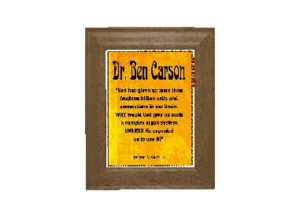 B CARSON eGreeting Poster Frame