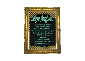 M ANGELOU eGreeting Poster Frame
