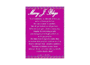 MJ BLIGE eGreeting Poster Email