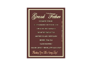 GRANDFATHER eGreeting Poster Email