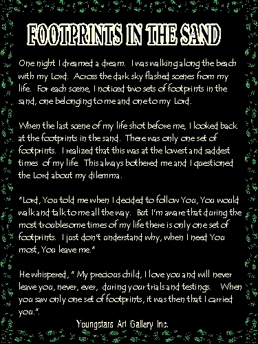 FOOTPRINTS eGreeting Poster