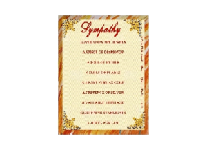 SYMPATHY eGreeting Poster Email
